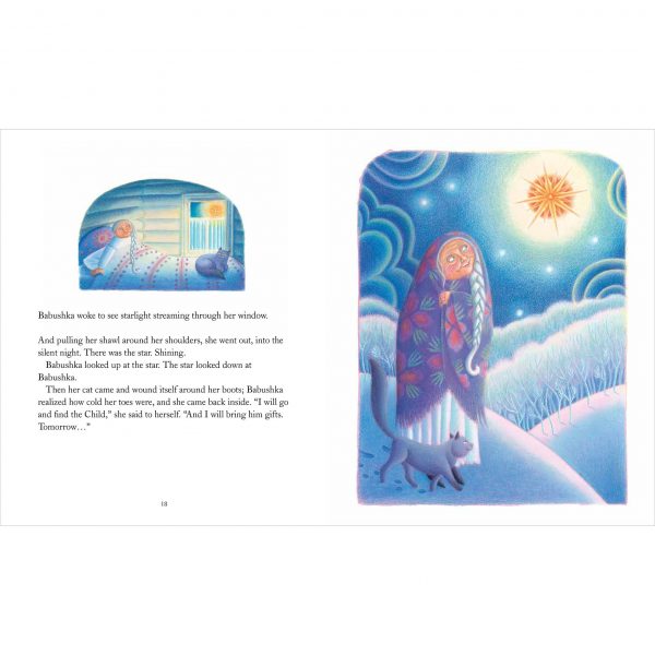 Illustration from Babushka by Dawn Casey ‘ Babushka looked up at the star’