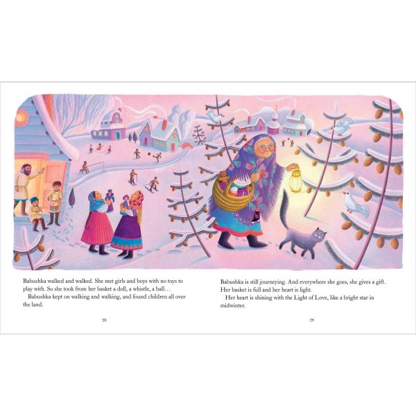 Illustration ‘Babushka gives gifts to the children’