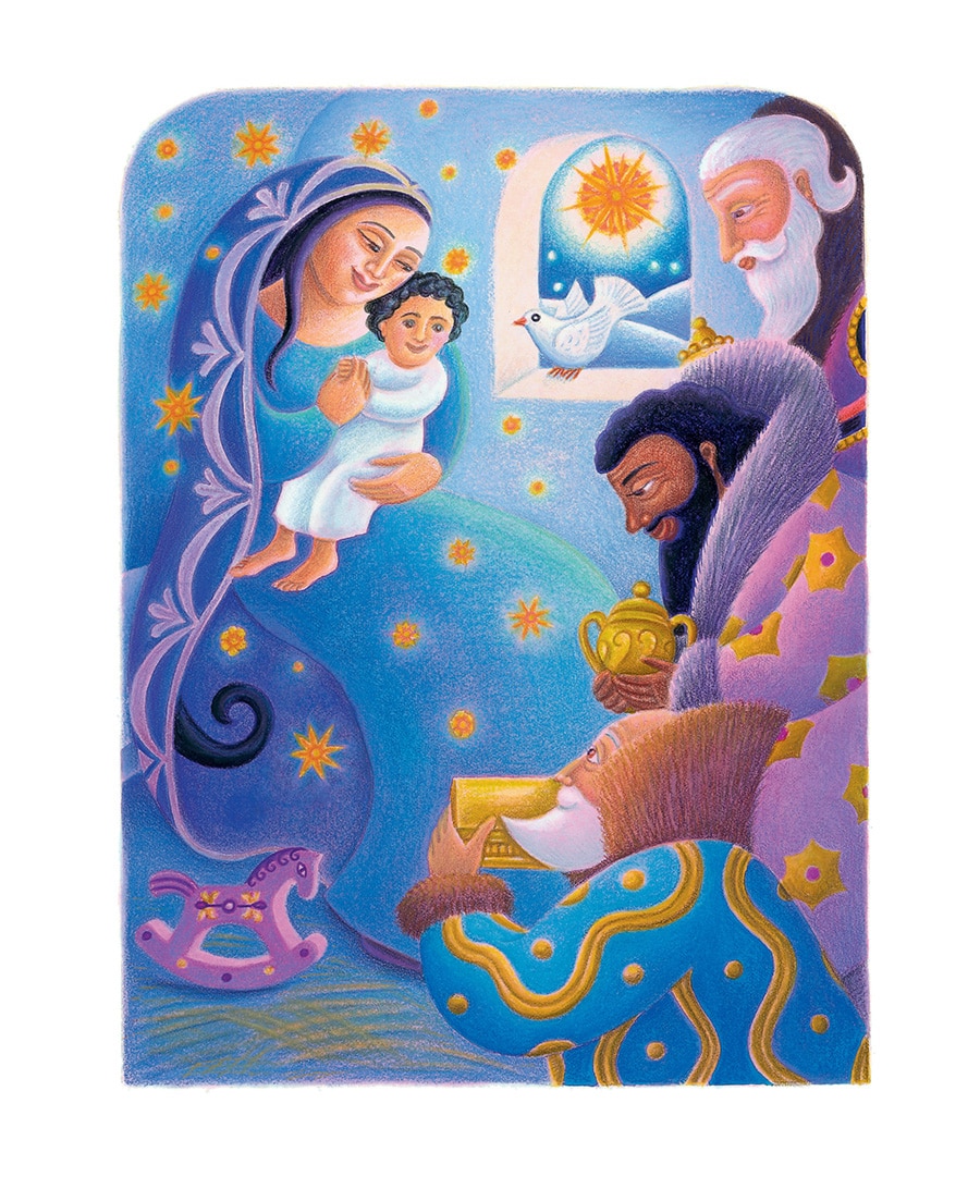 Babushka by Dawn Casey Gallery. Illustration 11 ‘Babushka dreams about the nativity’ (Pixel dimensions available w2052 x h2735)