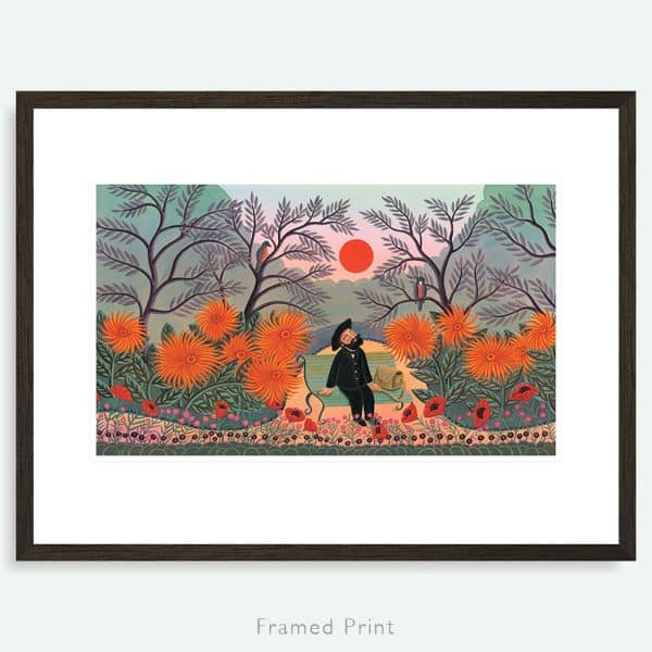 Henri Rousseau Flowers Inspiration Print – Illustration Art by Amanda Hall