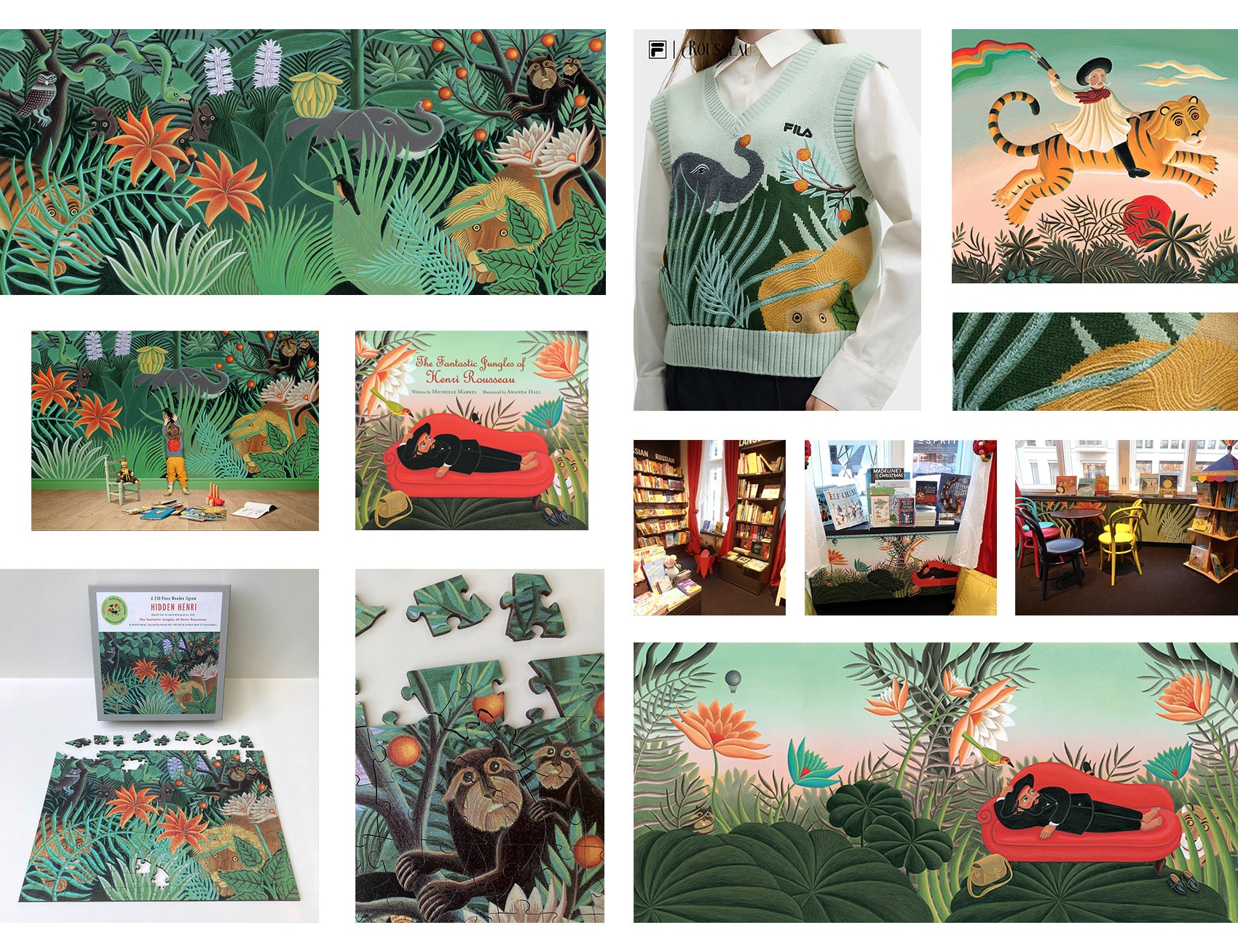 HENRI ROUSSEAU JUNGLES Rousseau Jungles surface pattern design collection by Amanda Hall