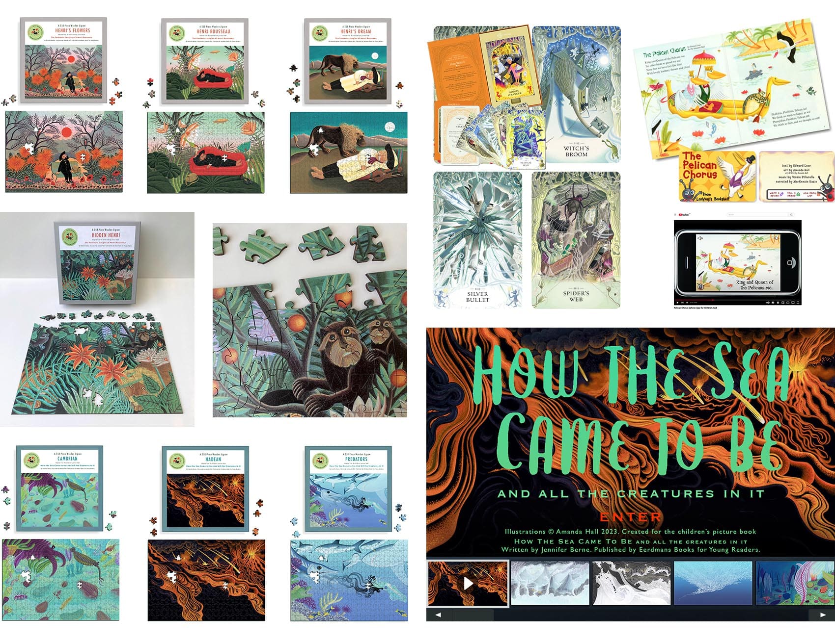 MERCHANDISE ILLUSTRATION FOR GAMES Rousseau Jungles surface pattern design collection by Amanda Hall