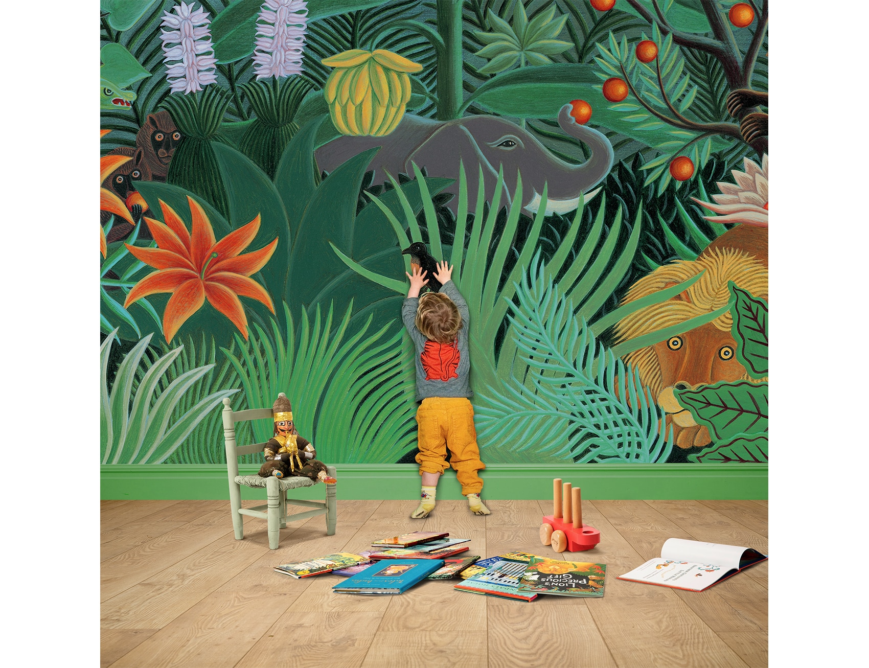 Wall Art Rousseau Jungles surface pattern design collection by Amanda Hall