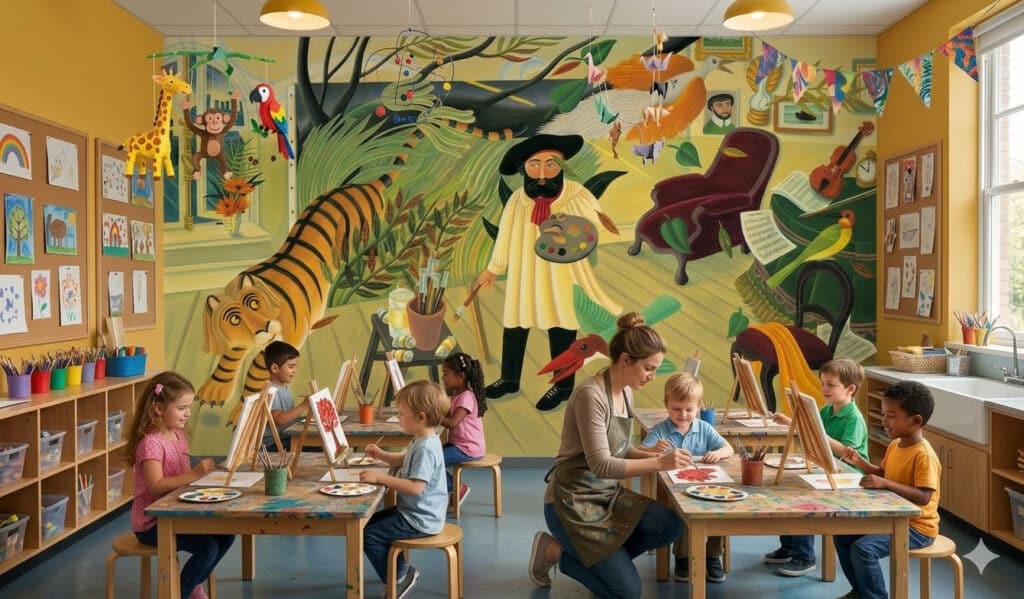 Henri Rousseau Tiger for Kids Art Room