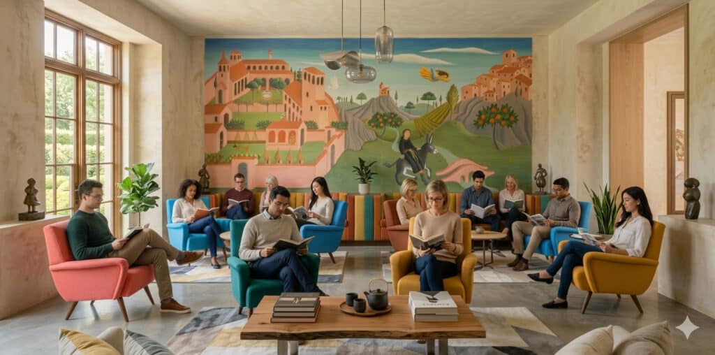 Monastery Illustration Library Visual