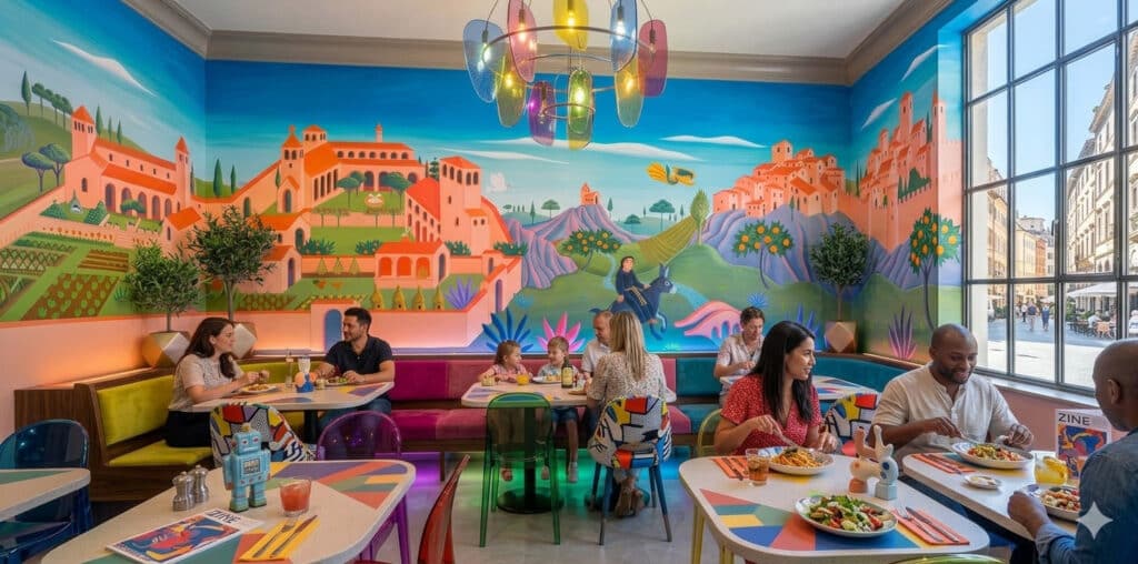 Monastery Illustration Restaurant Visual