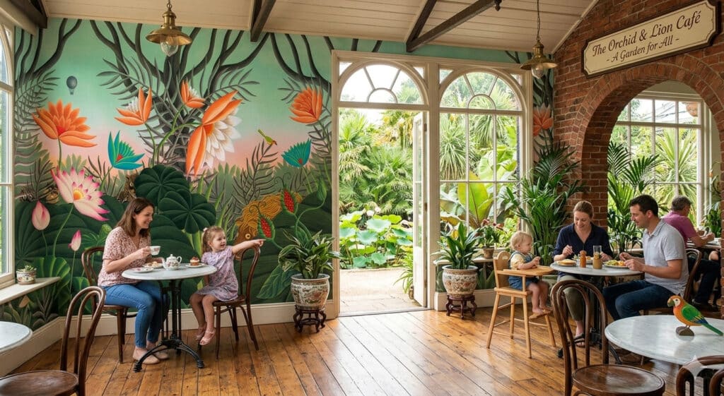 Henri Rousseau Tropical Forest with Monkeys - Cafe Wall Mural